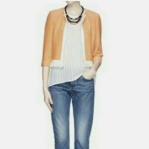 J Crew Shadow Stripe Blouse in White Women's